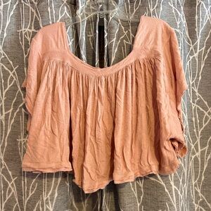 Free People Women's Cropped Flowy Blouse size Large